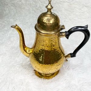 Vintage Hammered Brass Teapot